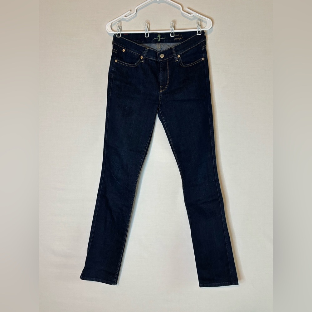 7 For All Mankind Women's Dark Blue Boot Cut Jeans
